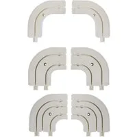 Garduna Gardinenschiene Rundbogen für Kunststoff-Gardinenschiene, 1-/2-/3-läufig, 3-läufig, gebohrt, Kunststoff