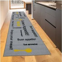 TeppichHome24 Teppich Kuechenteppich Modern, Höhe: 5 mm, pflegeleicht, robust, für Fussbodenheizung geeignet