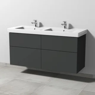 Sanipa 3way Waschtischunterbau zu Villeroy & Boch Subway 2.0 Waschtisch mit 4 Auszügen, Graphit-Matt SP6171B