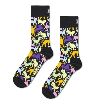 happy socks - Cat Sock Schwarz - Gr. - 38
