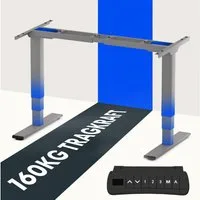 FLEXISPOT Schreibtisch Elektrisch höhenverstellbares Tischgestell (EC5 Serie) (Dual-Motor & 3-Fach-Teleskop & 3 Speicherhöhen, Zeit-Erinnerungsfunktion, Softstart/-Stop), Antikollisionssystem, LED-Display, Max. Load: 160kg