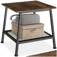 tectake Beistelltisch Bedford (1-St., 1 tlg), Kleiner Beistelltisch im typischen Industrie-Design