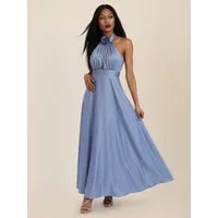 Apart Abendkleid aus Satin mit amerikanischem Ausschnitt