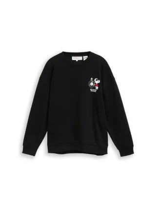 Denim Tom Tailor - Relaxed Fit Sweatshirt mit Snoopy-Rückenprint black - Gr. - L