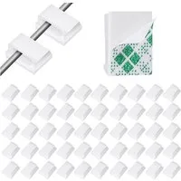 WEBBOMB Kabelverbinder-Sortiment 40/100 x Kabelclips Kabelklemmen Kabelhalter Kabelbinder selbstklebend, 100-tlg.