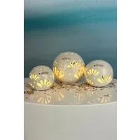 TIZIANO - DESIGN & EMOTIONS Dekofigur Lichtkugel Volano LED creme-weiß