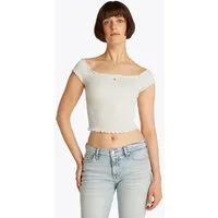 Tommy Jeans Smoktop TJW CRP SMOCK TOP in Smok-Optik