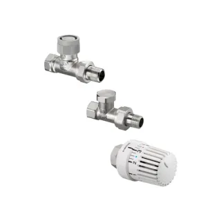 Oventrop Uni LH Thermostatventil-Set 1703163 DN 10, Durchgang, mit Thermostat