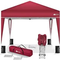 tillvex Pavillon tillvex® Pavillon 3x3m Wasserdicht Gartenzelt Faltpavillon Partyzelt, (3x3m wasserdicht, Pop-Up Faltpavillon höhenverstellbar, Partyzelt mit Tasche für Garten), Einfacher Aufbau in Minuten