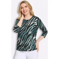 Sieh an! T-Shirt Druck-Shirt 3/4-Arm