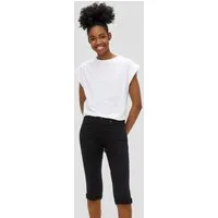 QS Jeansshorts Jeans-Hose CATIE Denim-Capri / Slim Fit / Mid Rise / Slim Leg