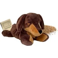 Habibi Plush Wärmekissen Stofftier Dackel für Kinder und Erwachsene, Hirsefüllung, Wärmekuscheltier zum Erwärmen in der Mikrowelle/Backofen