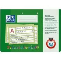 OXFORD Schulheft, Schreiblernheft, A4 quer, liniert (Lineatur SL), gelocht, 16 Blatt
