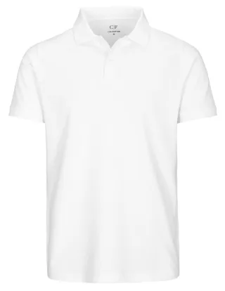 COMMANDER Finest Clothing - (S)-NOS 2-Knopf Poloshirt 1/2 clean white - Gr. - L