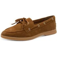 MARCO TOZZI Slipper Halbschuh, Bootsschuh, mit modischen Durchzügen