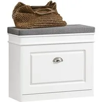 SoBuy Schuhkipper FSR82, Schuhregal schmal, Sitzbank mit Stauraum, Flur, Schlafzimmer, Schuhschrank schmal, Schuhbank mit Sitzkissen, mit Klappe
