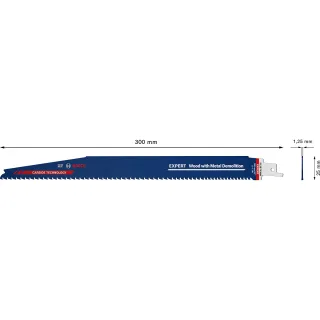 Bosch EXPERT ‘Wood with Metal Demolition’ S 1267 XHM Säbelsägeblatt - 2608900402