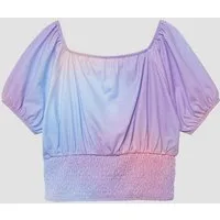s.Oliver Kurzarmshirt T-Shirt Off-Shoulder-T-Shirt mit Farbverlauf