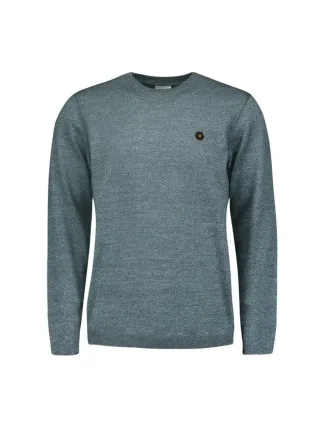 No Excess - Pullover in Melange Look blau - Gr. - XL