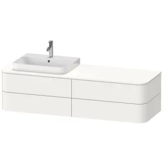 Duravit Happy D.2 Plus Konsolenwaschtischunterbau wandhängend Weiß Supermatt 1600x550x408 mm - HP496 HP4963L84840010