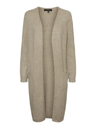 VERO MODA - VMDOFFY LS LONG OPEN CARDIGAN GA NOOS Sepia Tint - Gr. - S
