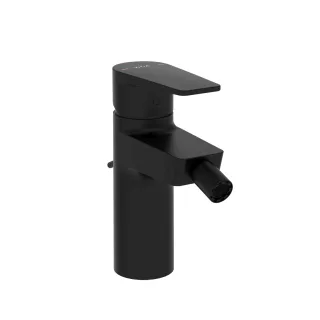 VitrA Flow Square Einhebel-Bidetmischer mit Ablaufgarnitur Höhe 16 cm Schwarz Matt,A4294136EXP A4294136EXP