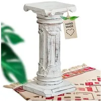 livasia Dekosäule Balinesische Säule aus Holz mit Schnitzerei, antik, handgefertigt