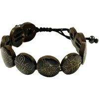 Guru-Shop Armreif Buddhistisches Armband Ashtamangala - schwarz..