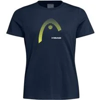 Head Tennisshirt Club 22 Lara (Baumwollmix) dunkelblau/gelb Damen
