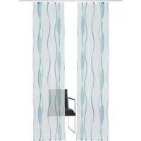 OTTO home Schiebegardine Dimona (2 St), Klettschiene, transparent, Polyester, 2-er Set, Fertiggardine, mit Befestigungszubehör, Wellen