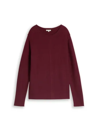Tom Tailor - Strickpullover aus Baumwolle Preppy Plum - Gr. - XXL