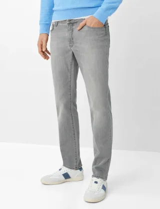 Brax Herren Five-Pocket-Hose Style CHUCK STONE GREY USED, denim hellgrau, Gr. 50/32