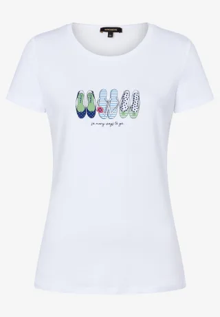 MORE & MORE - Kurzarmshirt weiß - Gr. - 46