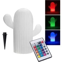 IC Gardenworld LED Dekofigur Solar Dekoleuchte für den Garten mit RGB Farbwechsel Licht, LED fest integriert, weiß, bunt, wetterfest