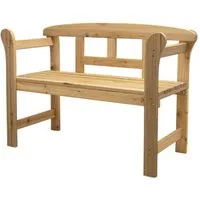Spetebo Gartenbank Friesenbank aus Kiefernholz (Stück, 1-St., Sitzbank), Klassische Holz Parkbank aus Kiefernholz