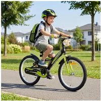 Actionbikes Motors Kinderfahrrad Kinder Fahrrad Wasp 20 Zoll, 1 Gang, ohne Schaltung, (20 Zoll, ab 115 cm Körpergröße, max. Zuladung 40 kg, Klingel, Katzenaugen, Reflektoren, Antirutschgriffe, Fahrradständer, Kettenschutz, V-Brake-Bremsen, Luftbereif