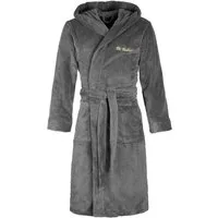 Di Vadini Bademantel Di Vadini UNISEX Herren Damen Bademantel FLORENZ mit Kapuze, wadenlang, Polyester, Weitenverstellung, Bindegürtel, mit Kapuze