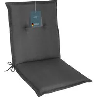 LILENO HOME Polsterauflage Niedriglehner, bequeme Sitzauflage für Gartenstühle, Stuhlkissen, (1 St., 1er Set), Gartenstuhl Auflage in Uni Anthrazit, Sitzpolster waschbar