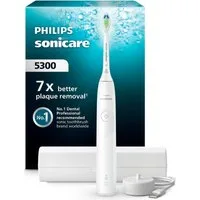Philips Sonicare Elektrische Zahnbürste Series 5300, Aufsteckbürsten: 1 St., mit Andruckkontrolle, 2 Intensitätsstufen, inkl. Ladegerät, Reiseetui