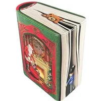 MediMuc Keksdose Buchdose St. Nick - nostalgische Dose aufwändig geprägt, grün/rot