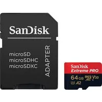 Sandisk Extreme PRO microSDXC™-UHS-I-KARTE Speicherkarte (64 GB, Video Speed Class 30 (V30)/UHS Speed Class 3 (U3), 200 MB/s Lesegeschwindigkeit)