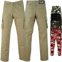 German Wear Motorradhose JEANS-003 Motorradjeans Biker Cargohose mit Schutz Aramidstoff & CE-Protektoren