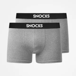 SNOCKS - Boxershorts mit Logo grey - Gr. - XL