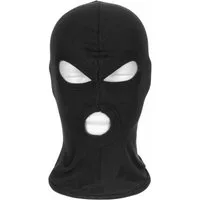 MFH Schlupfmütze Balaclava, 3-Loch, dünn, schwarz, 100 % Baumwolle (Packung) dünn