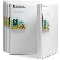 M MERCEO Leinwand, 5er-Set Leinwand 13x18cm (zum Bemalen, Baumwolle, Keilrahmen, 280g/m)