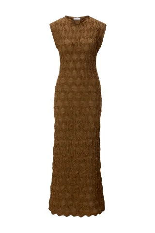 Rich & Royal - Structured Dress coconut bark - Gr. - S