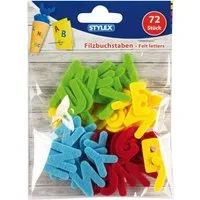STYLEX Bastelfilz Bastelfilz Buchstaben 72 Stück sortiert