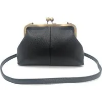 Mera Vellon Umhängetasche Damen Handtasche Novela, Umhängetasche aus veganem Leder und mit Clipverschluss