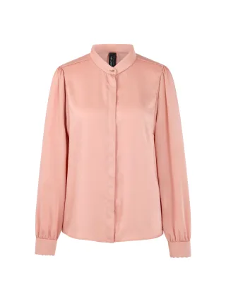 Marc Cain Collections - Bluse mit Spitzendetails und Stehkragen peach beige - Gr. - 40
