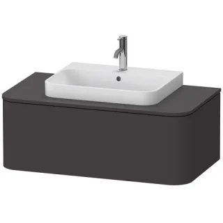 Duravit Happy D.2 Plus Konsolenwaschtischunterbau wandhängend Graphit Supermatt 1000x550x354 mm - HP HP4941080800010